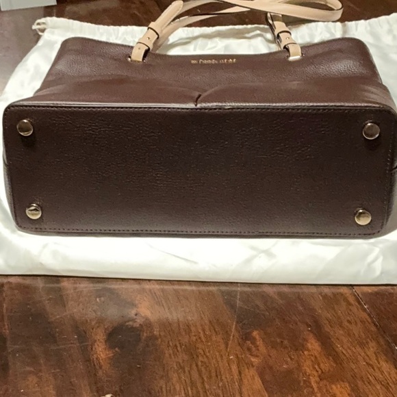 Michael Kors Brown Pebbled Leather Medium Bedford Pocket Tote Bag NWT - Picture 11 of 11